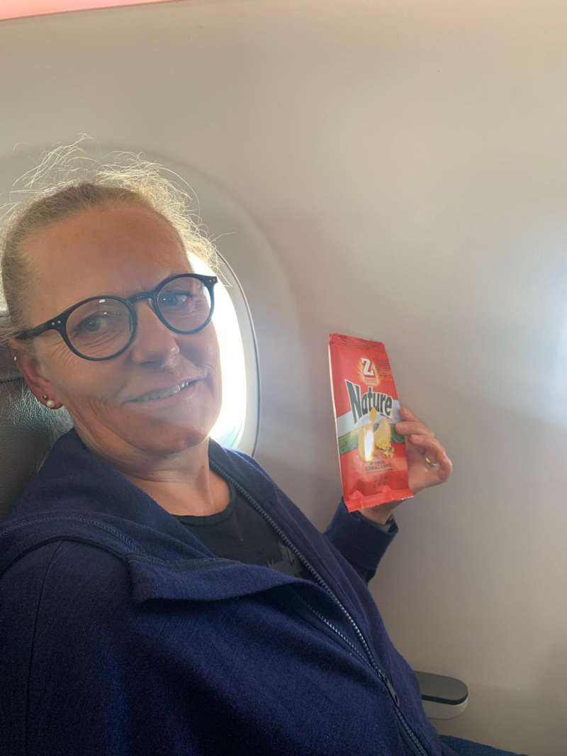 Ursula.B., Flugzeug Norwegen-Zürich