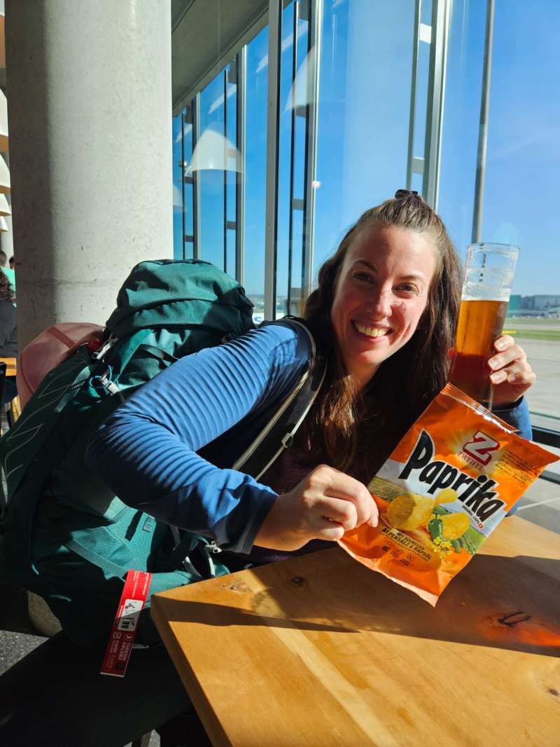 Cinzia.G., Flughafen Zürich letzter Zweifelmoment vor 6 monatiger Reise