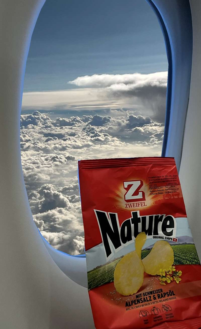 Charlotte.F., A 11'000 m' d'altitude sur un vol SWISS