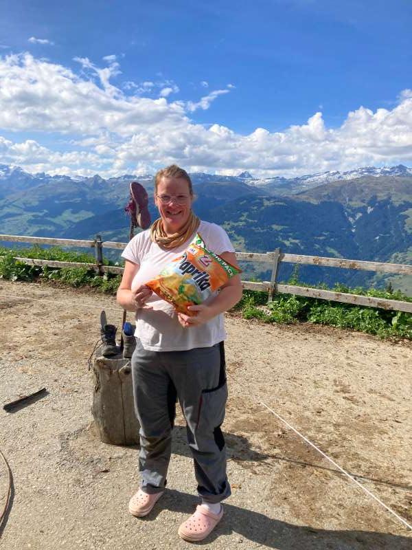Lukas.B., Alp Sevgein mit Aussicht auf das Skigebiet Laax Flims